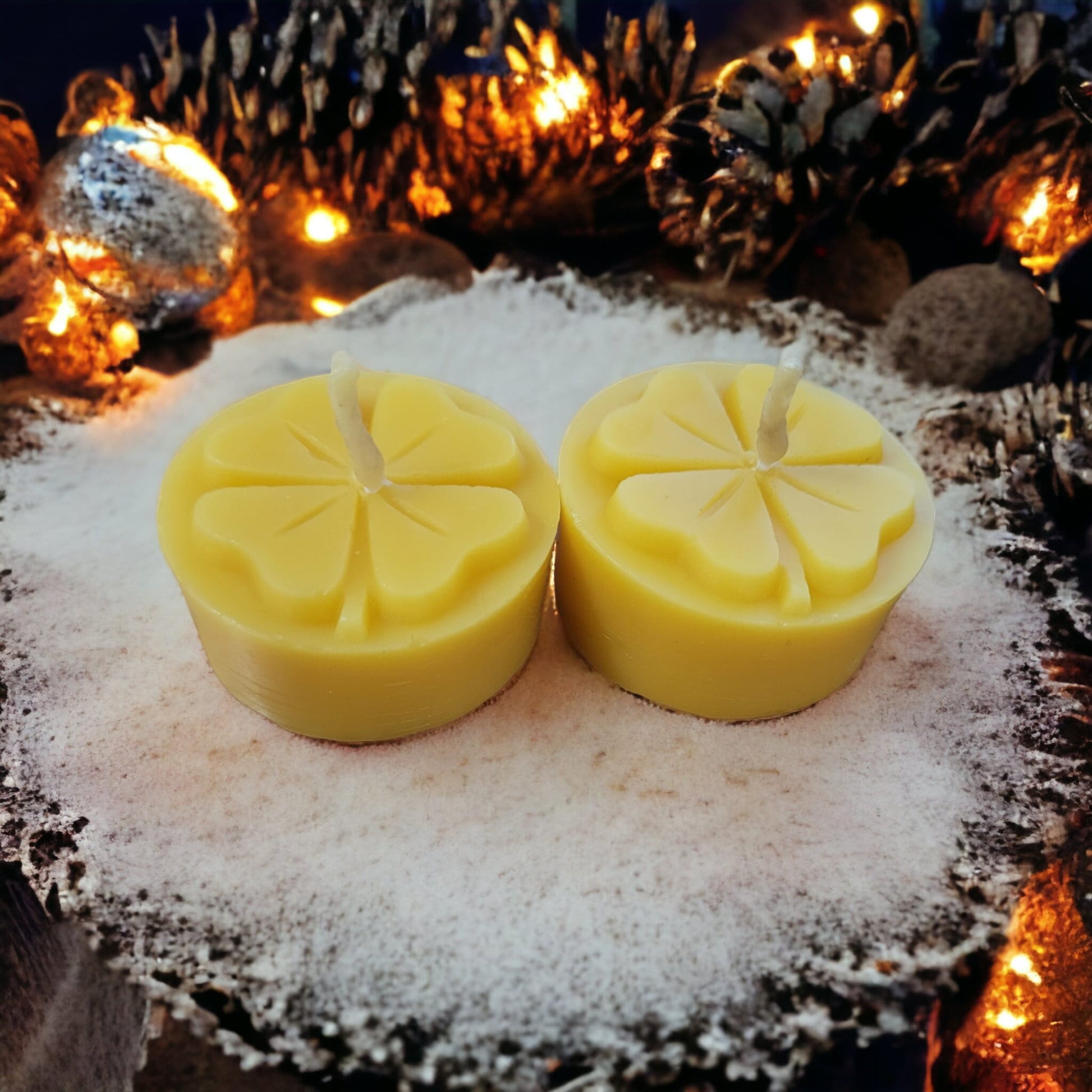 2 Clover Tealights-Donagh Bees