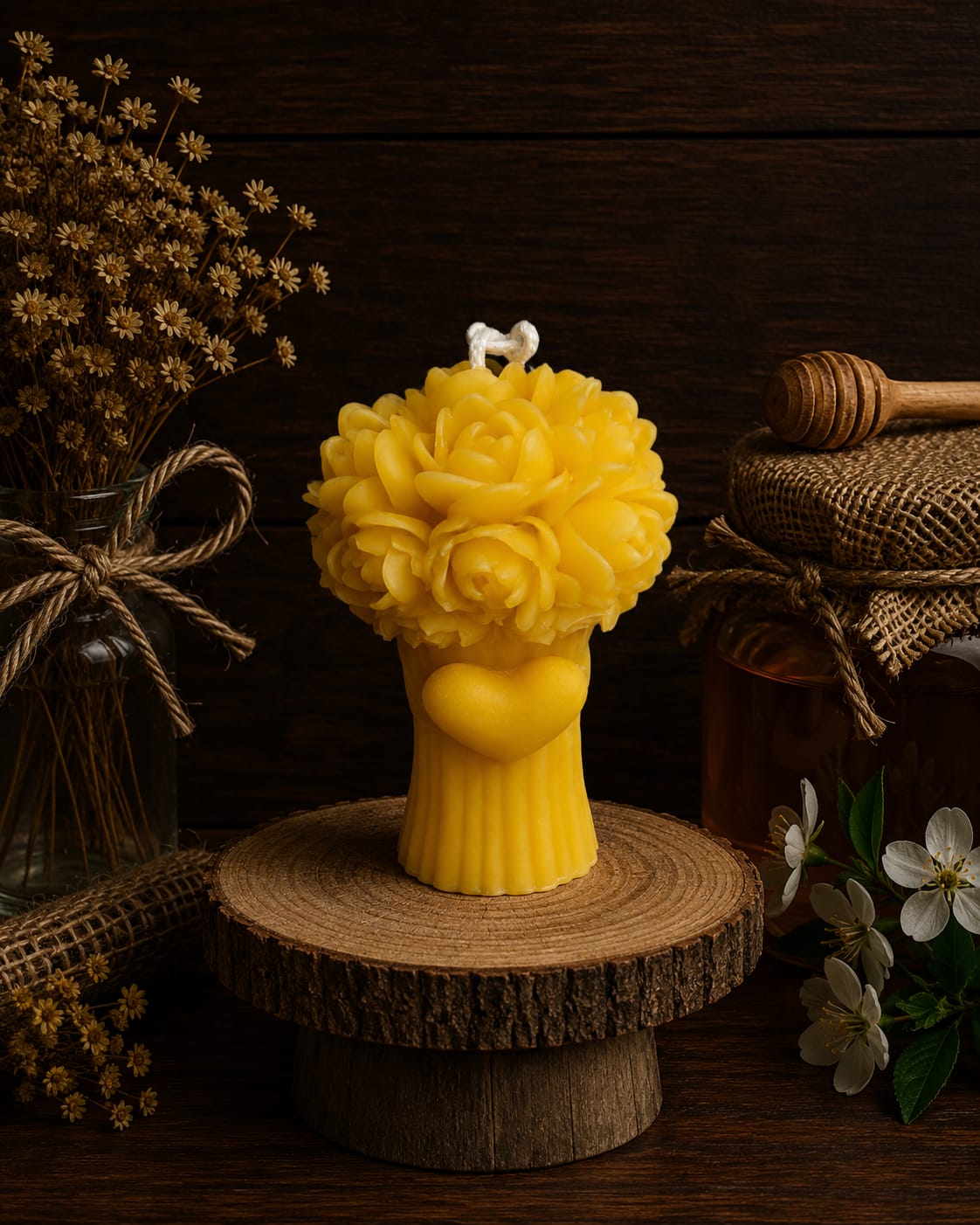 Love Bouquet Flower Candle