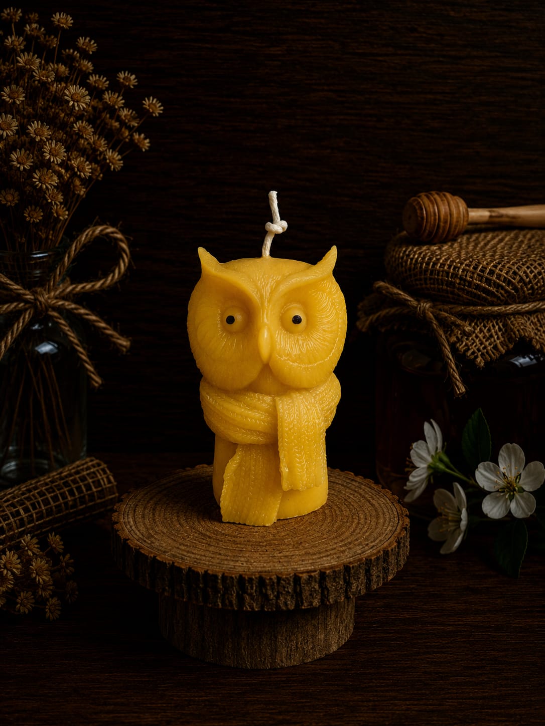 Scarf Owl Candle
