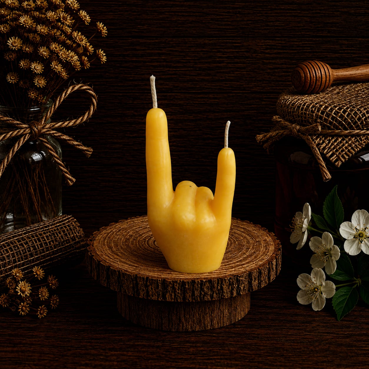 Hand-Shaped Candle