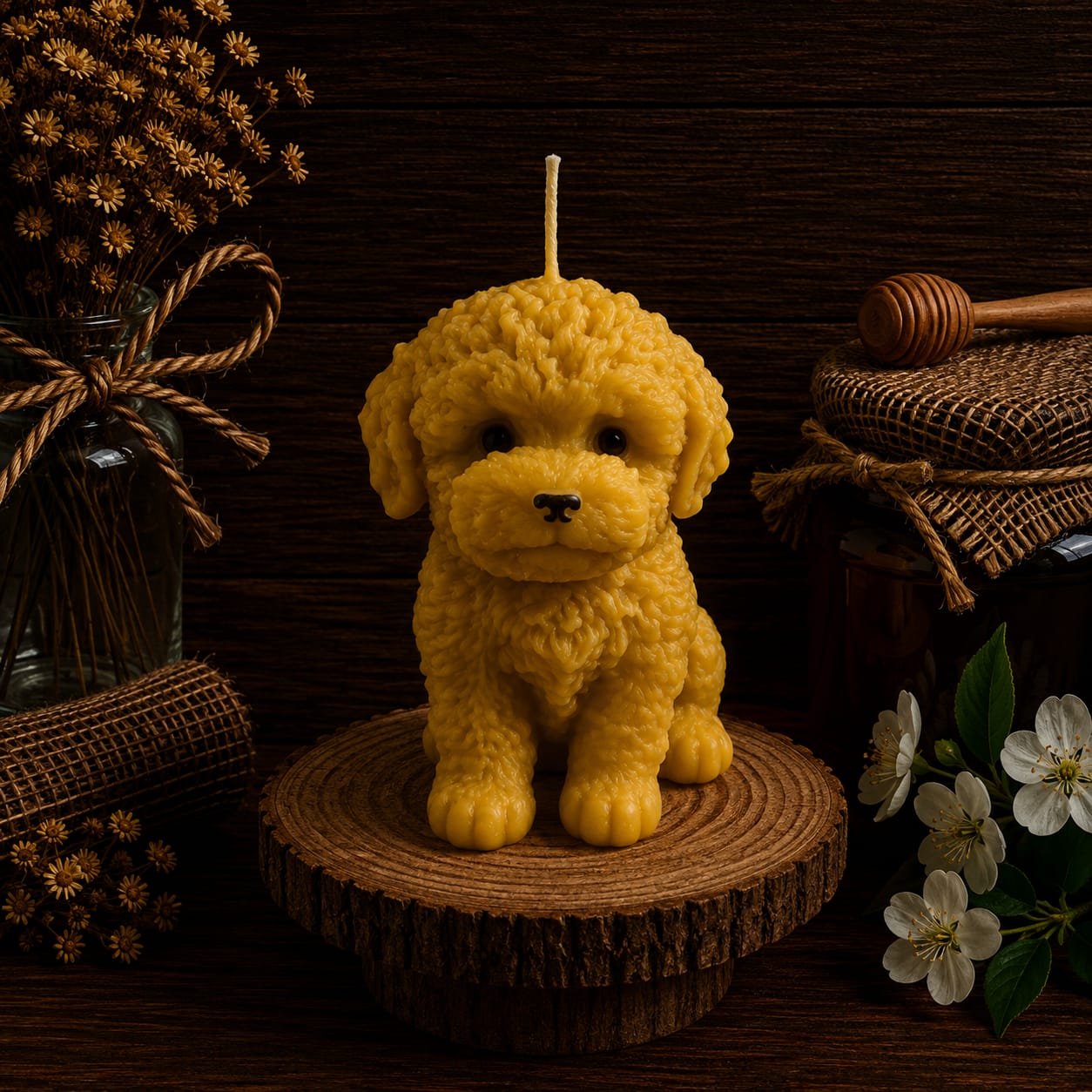 3D Teddy Dog Candle