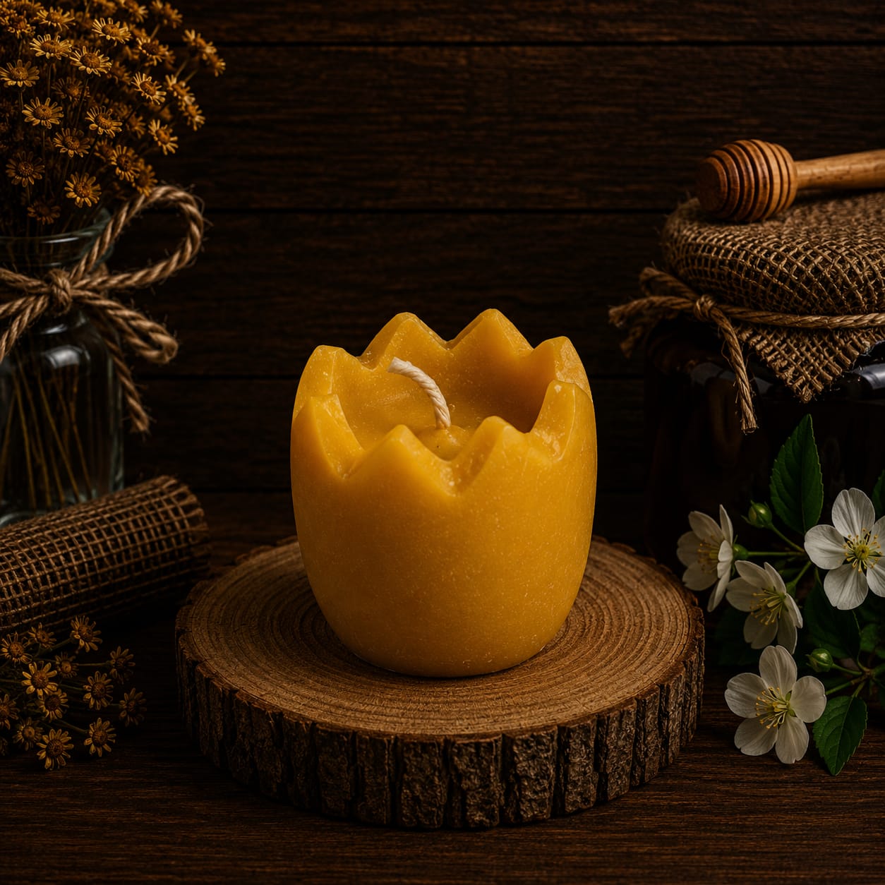 Easter Egg Beeswax Candle