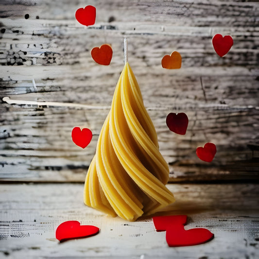 Creative Spiral Cone Beeswax Candle-Donagh Bees