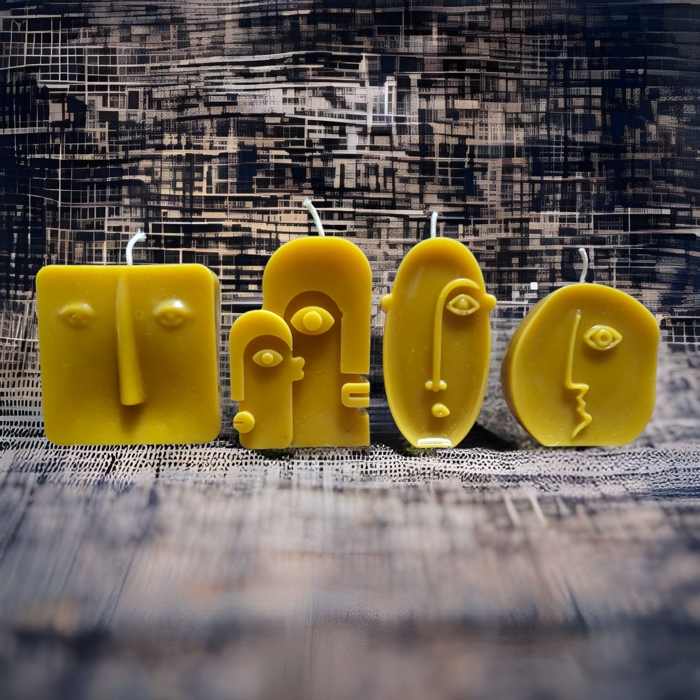 Abstract Human Face Candle-Donagh Bees