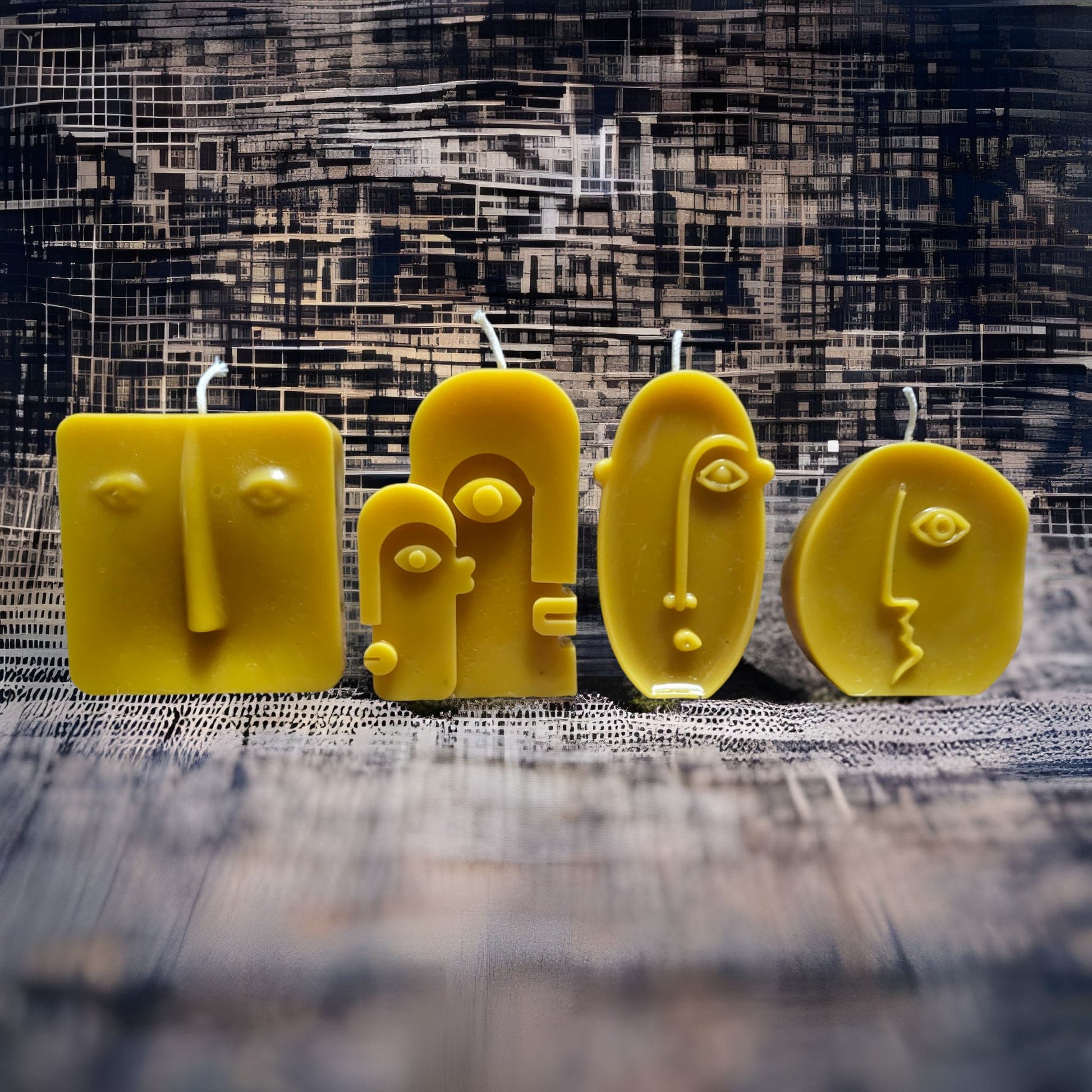 Abstract Human Face Candle-Donagh Bees