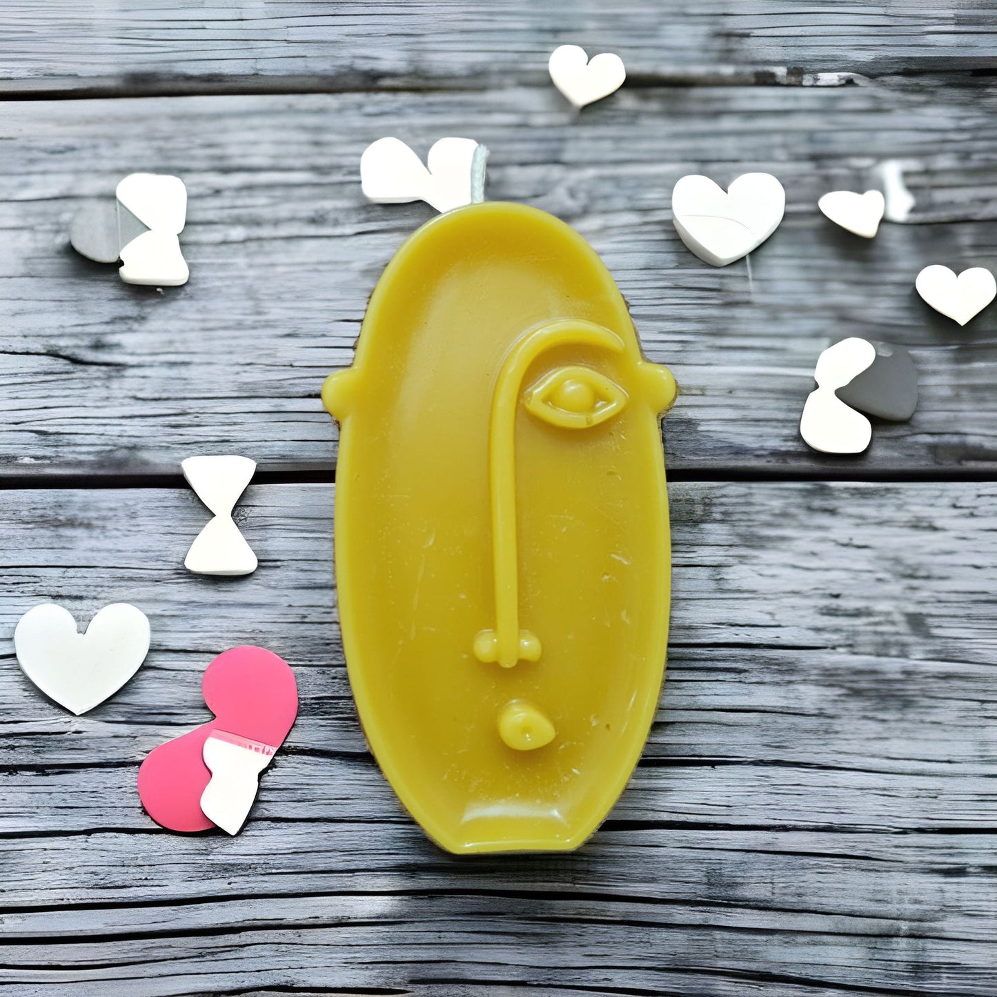 Abstract Human Face Candle-Donagh Bees