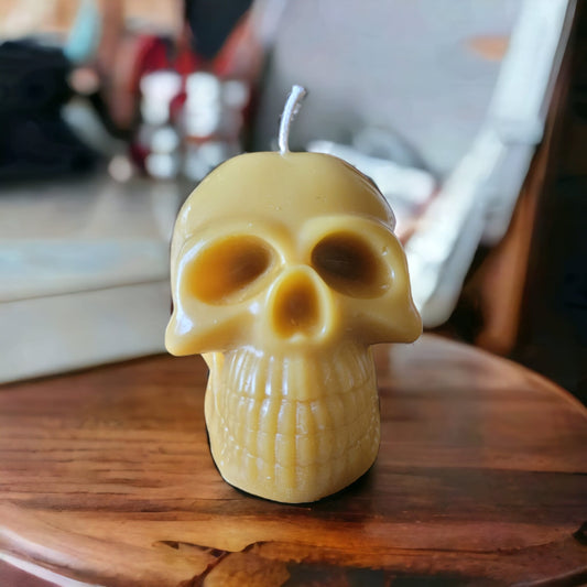 Skull Beeswax Candle-Donagh Bees