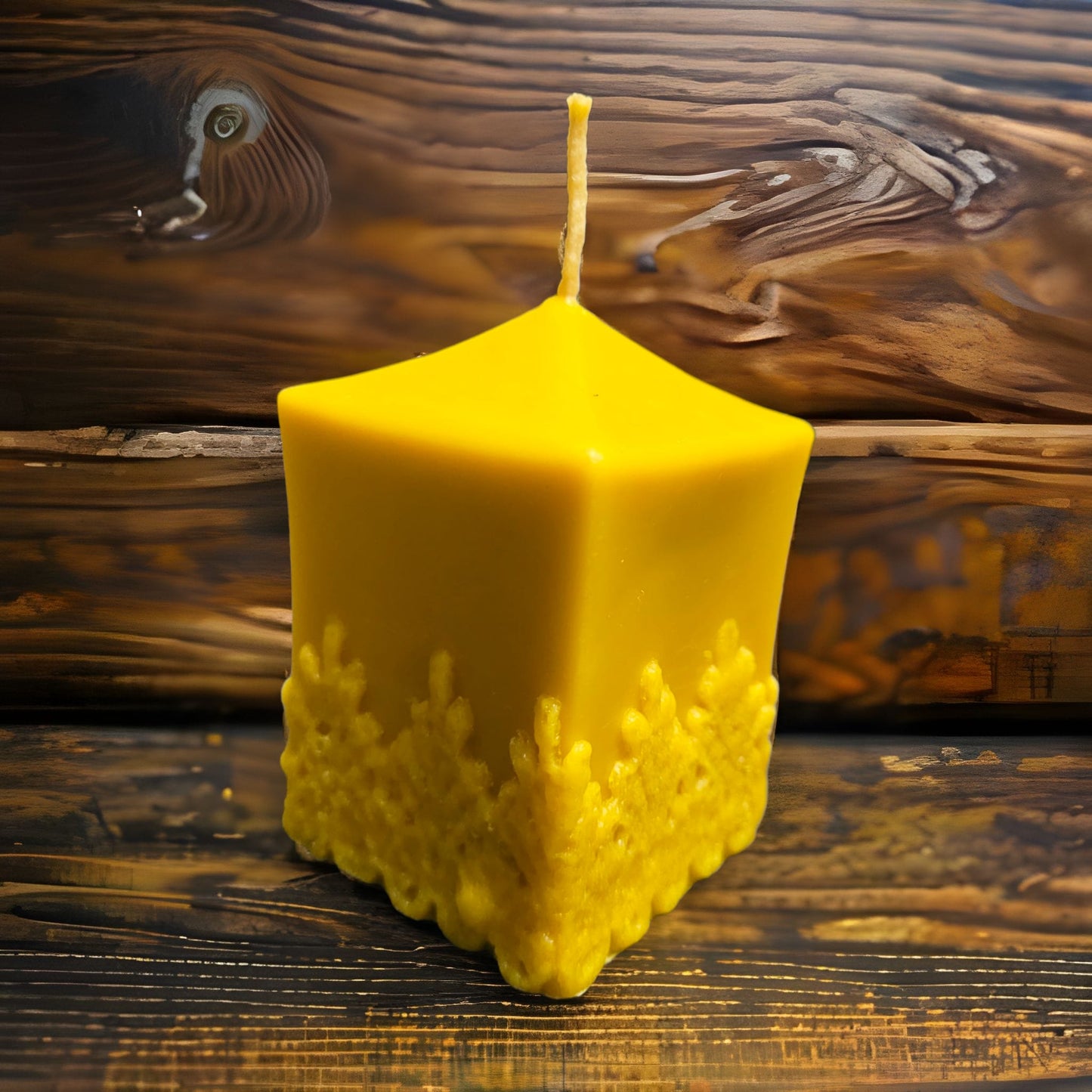 Cube With Lace Candle-Donagh Bees