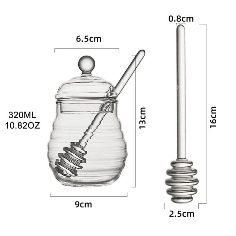 Glass Honey Pot and server-Donagh Bees