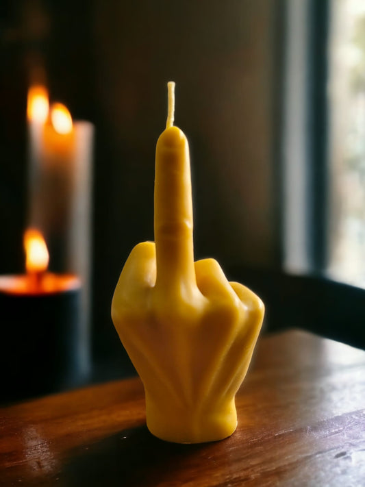 Large Middle Finger Candle