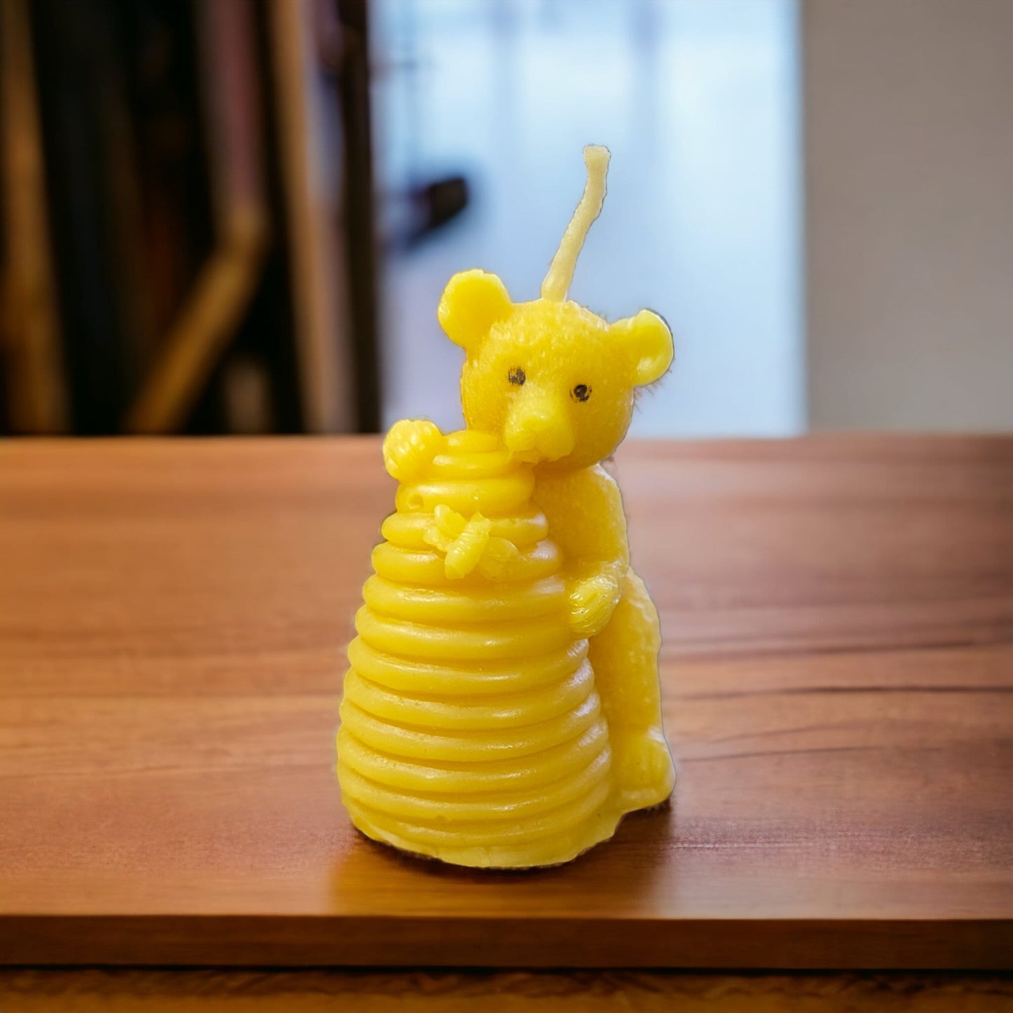 Bear with Beehive Candle