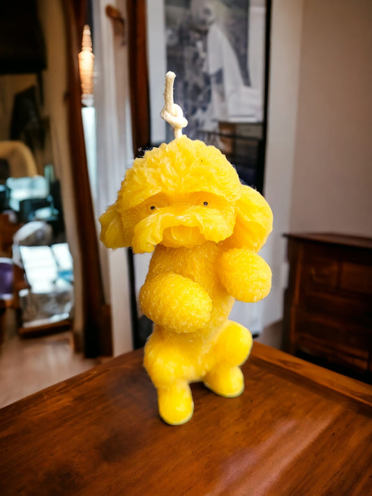 Standing Teddy Dog Candle
