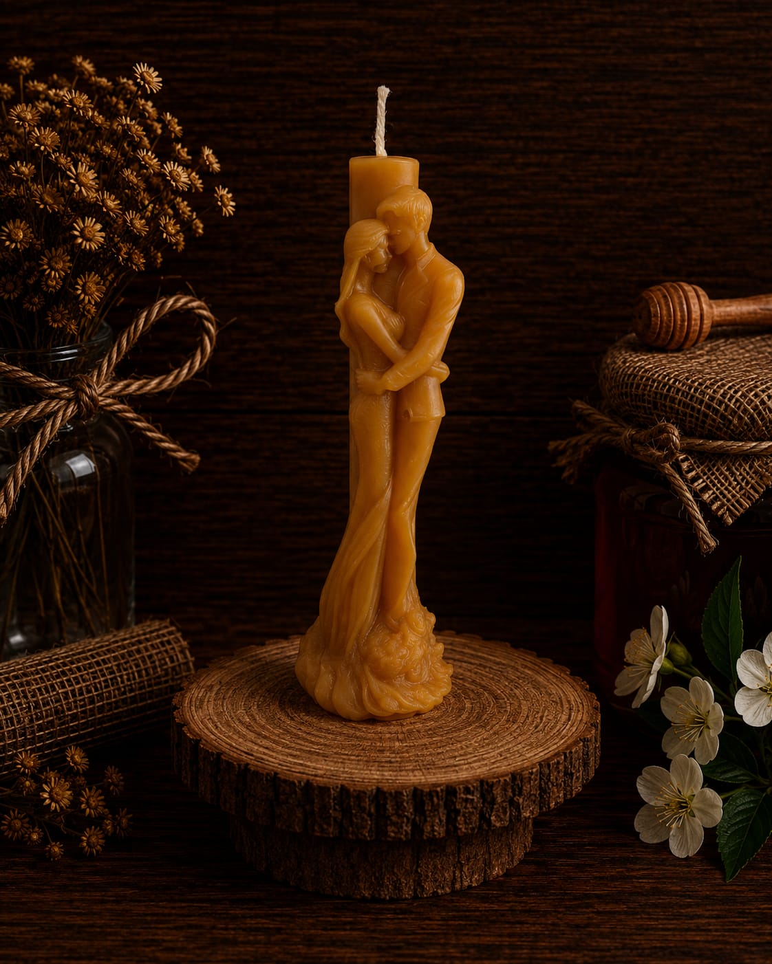 Hugging Couple Candle