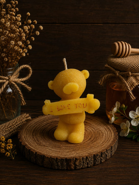 "I LOVE YOU" Bear Candle