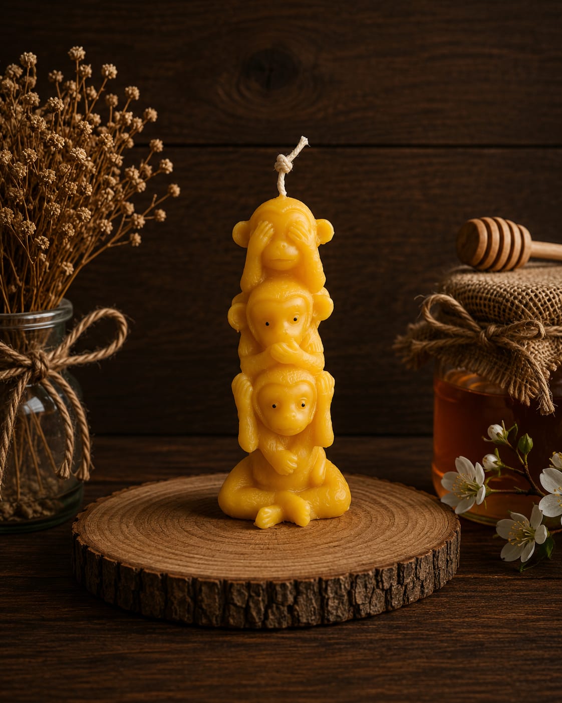 Overlapping Monkeys Candle