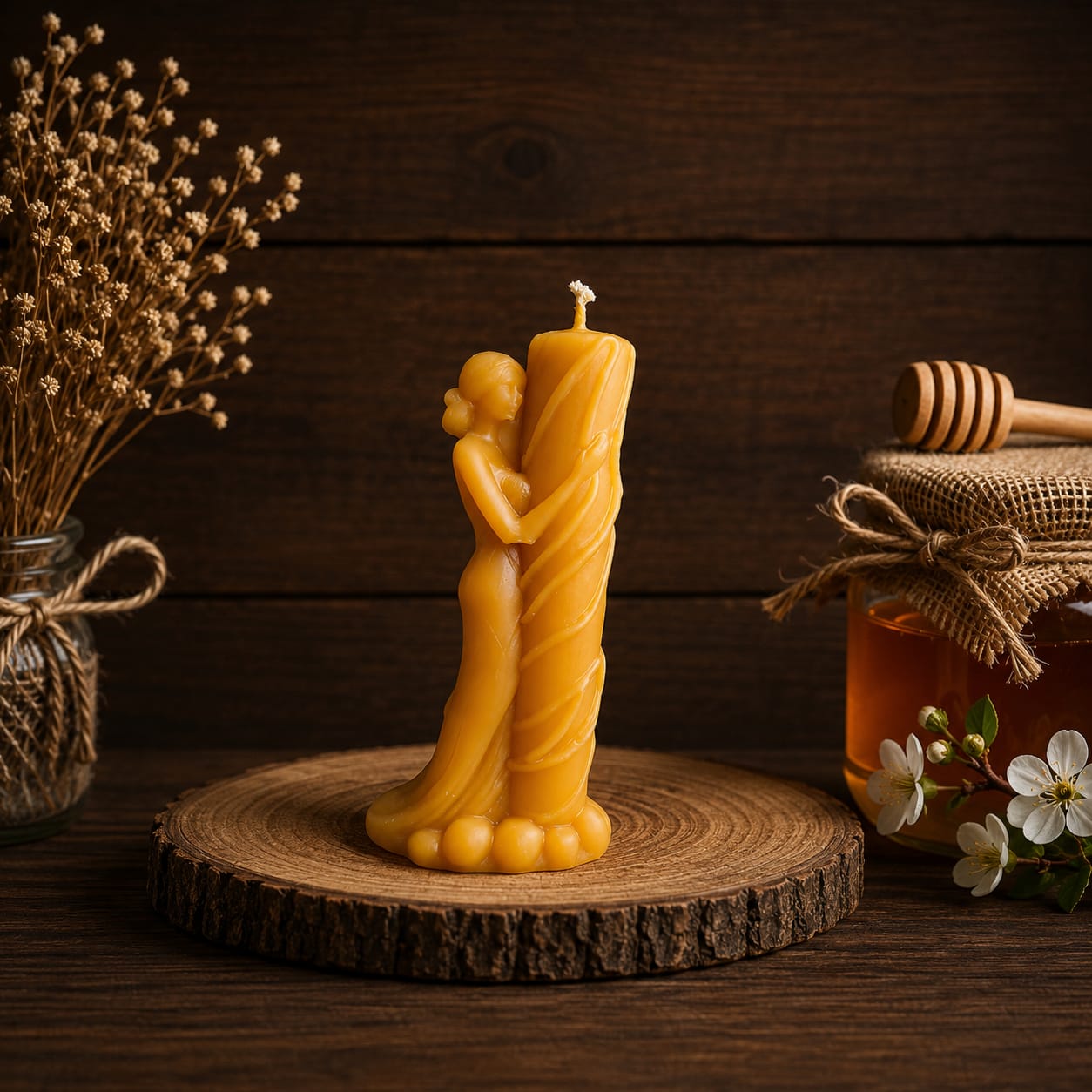 Elegant Wedding Dress Candle