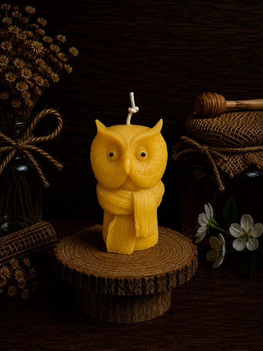 Scarf Owl Candle