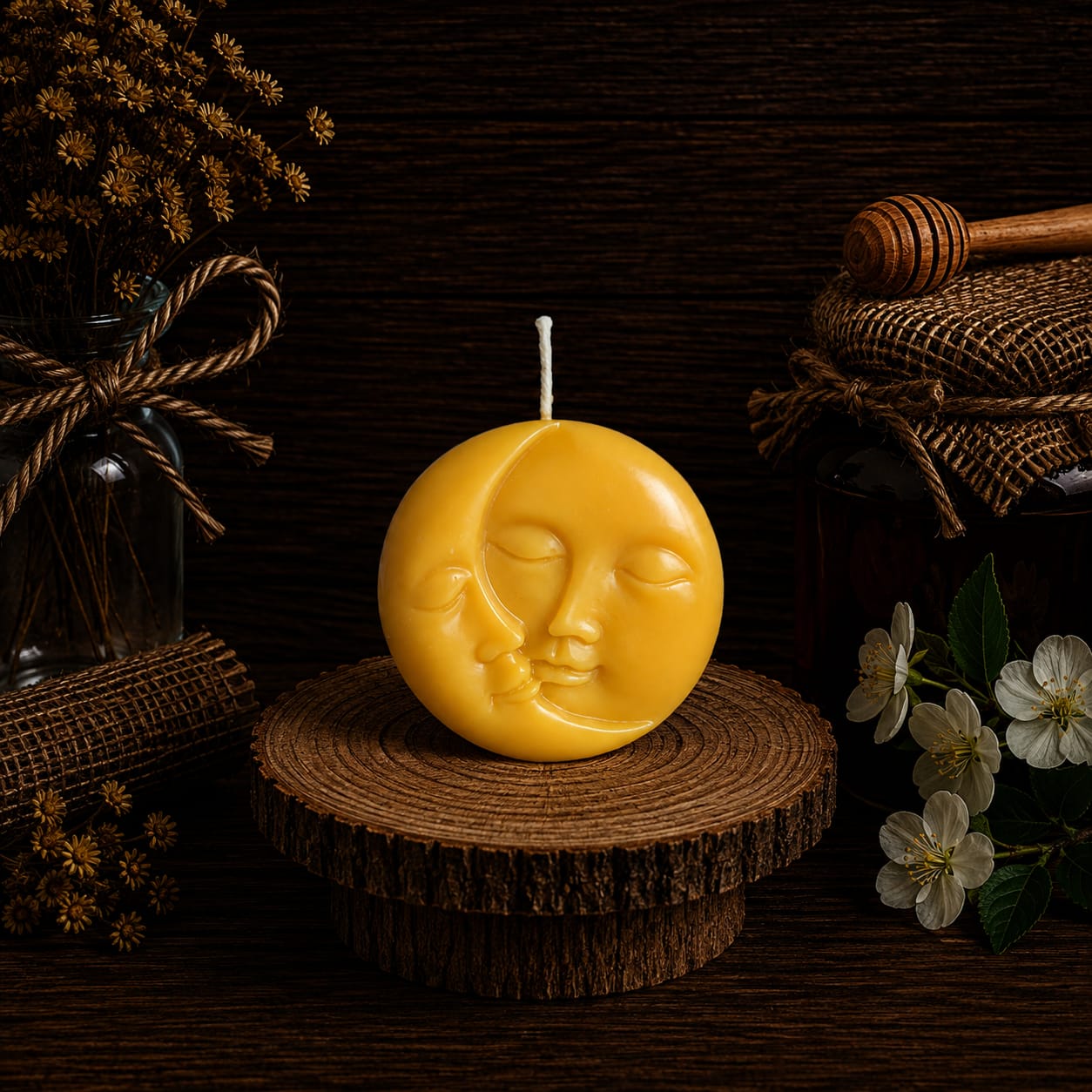 Creative Sun and Moon Candle