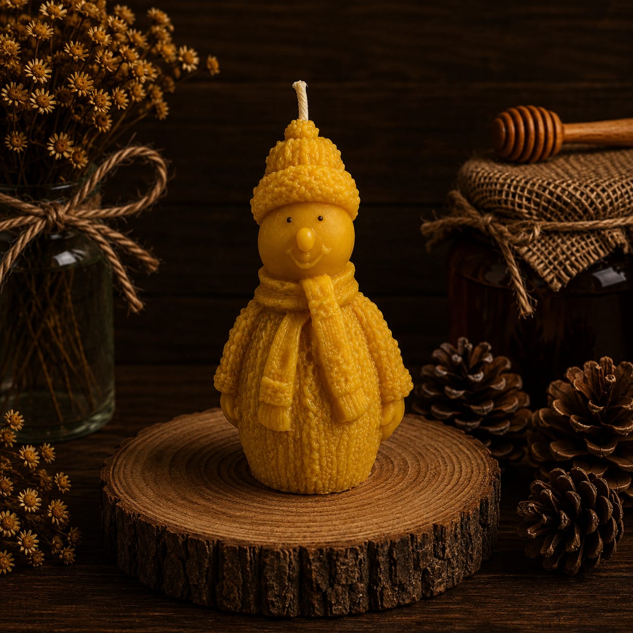 Snowman Candle