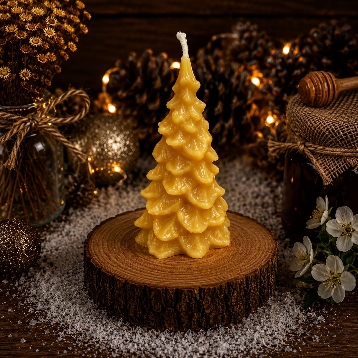Beeswax Christmas Tree Candle