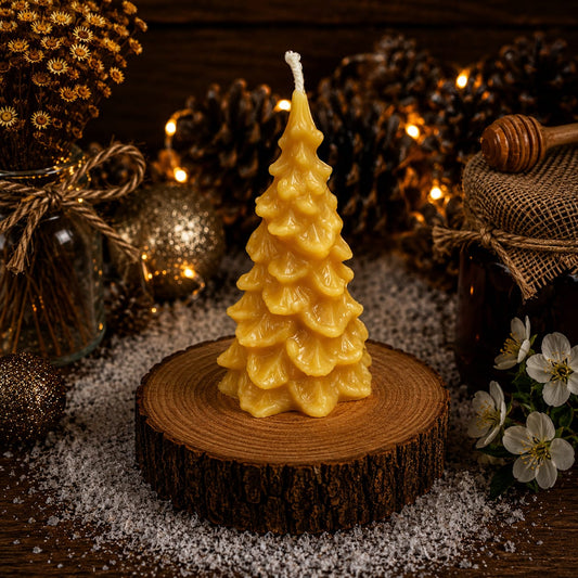 Beeswax Christmas Tree Candle