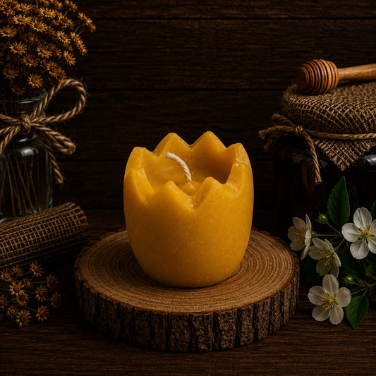 Easter Egg Beeswax Candle