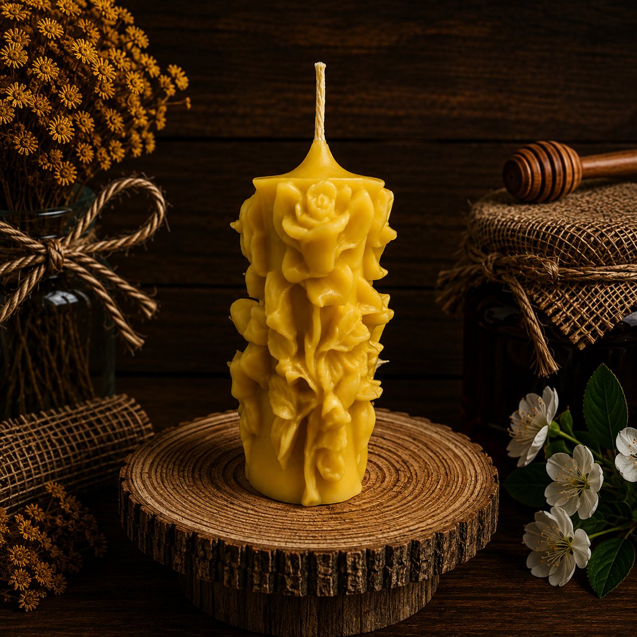 Cylinder with Roses
