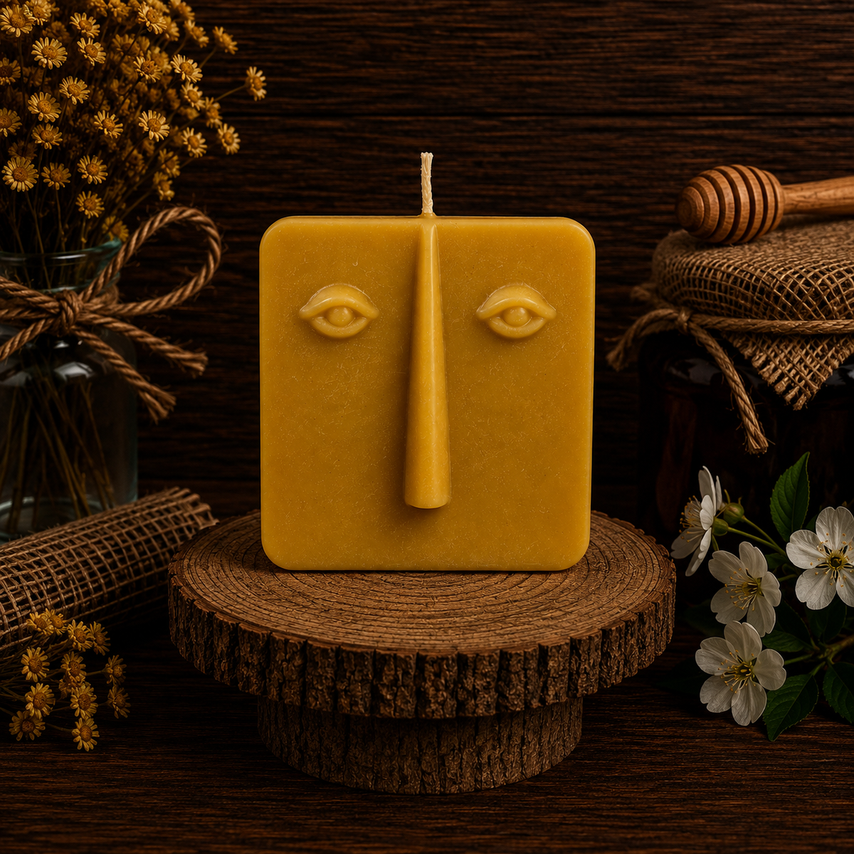 Abstract Human Face Candle