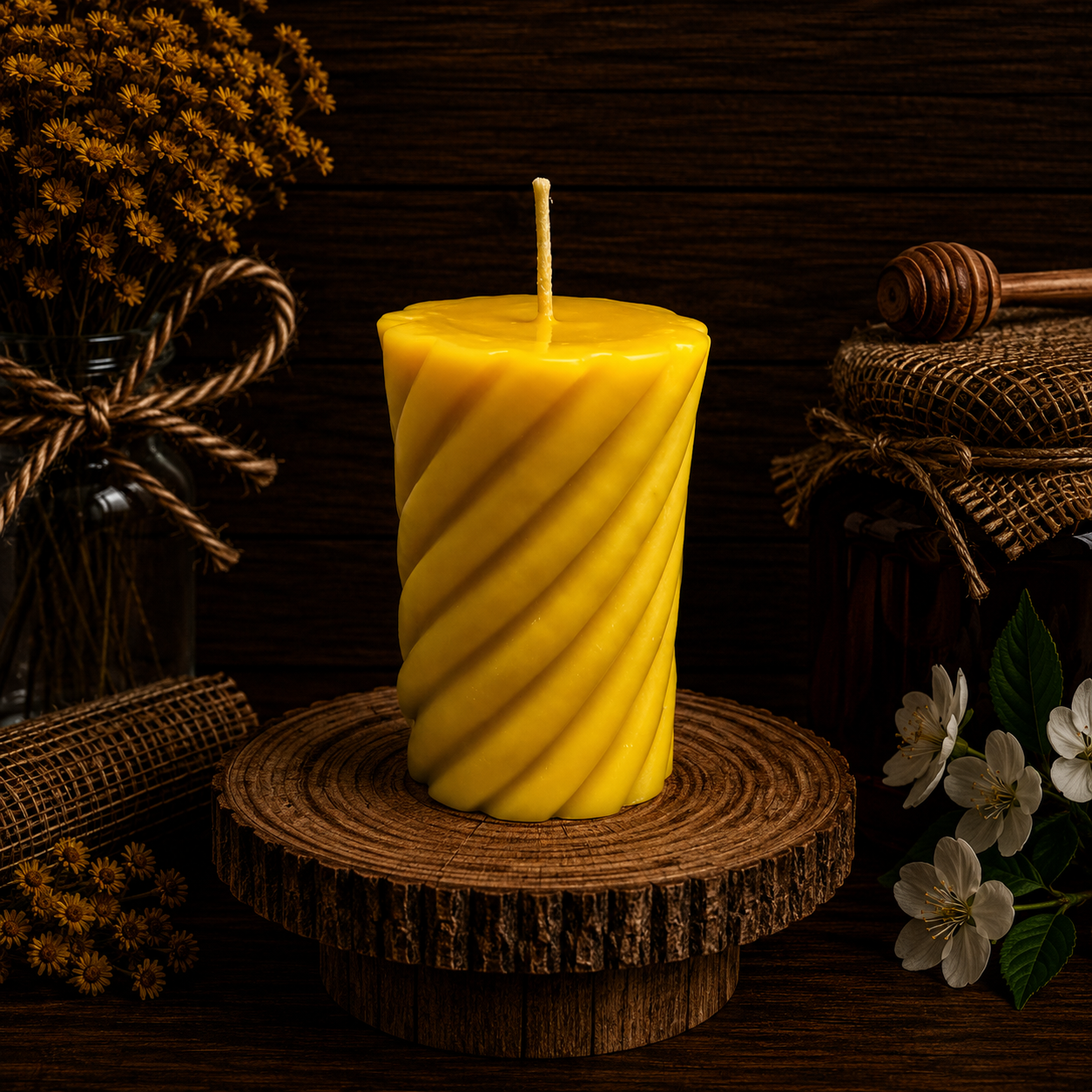 Spiral Cylinder Candle