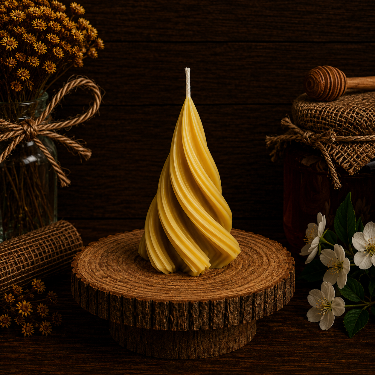 Creative Spiral Cone Beeswax Candle