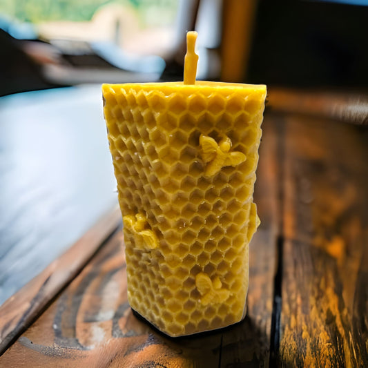 Tall Honeycomb Candle - Donagh Bees