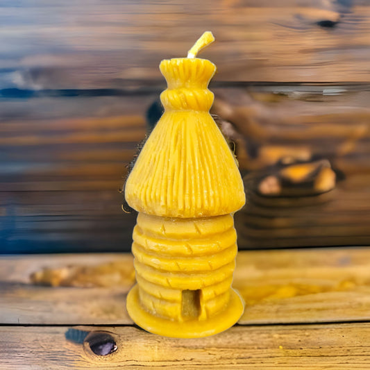 Thatched Skep Beeswax Candle - Donagh Bees